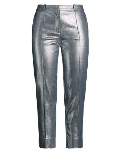Eureka By Babylon Woman Pants Silver Size 10 Cotton In Gray