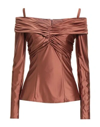 Eureka By Babylon Woman Top Brown Size 10 Polyamide, Elastane