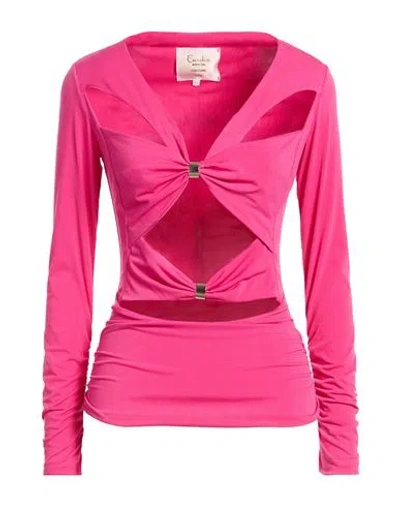 Eureka By Babylon Woman Top Fuchsia Size 10 Polyamide, Elastane In Pink