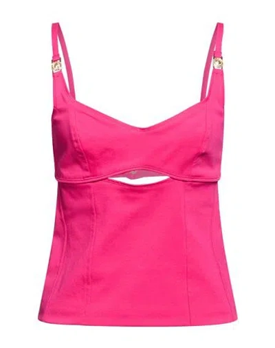 Eureka By Babylon Woman Top Fuchsia Size 10 Viscose, Nylon, Elastane In Pink