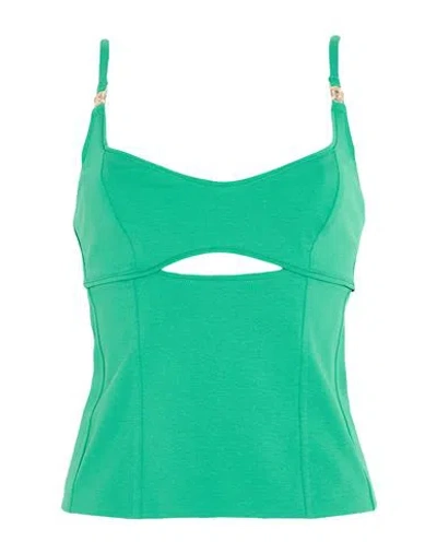 Eureka By Babylon Woman Top Green Size 10 Viscose, Nylon, Elastane In Brown