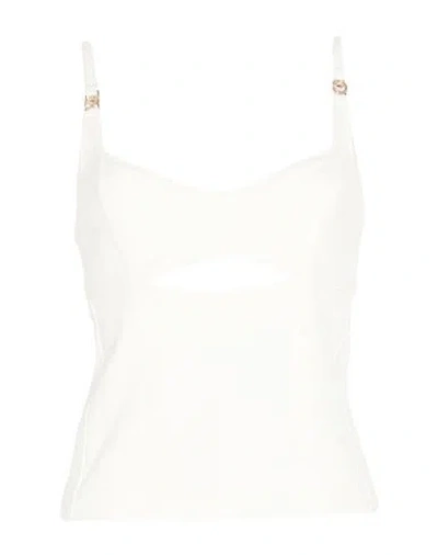 Eureka By Babylon Woman Top White Size 10 Viscose, Nylon, Elastane In Black