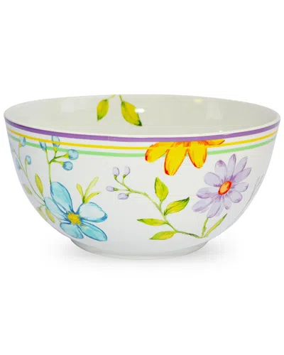 Euro Ceramica Charlotte 9in Serving Bowl In Multicolor