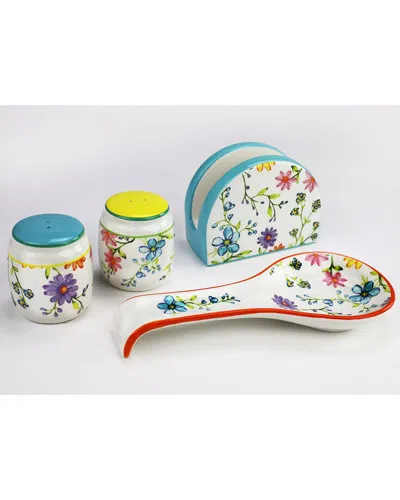 Euro Ceramica Charlotte Table Accessories Set In Multi