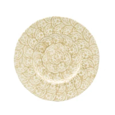 Euro Ceramica Chloe Floral Accent Dessert Plate Set In Beige