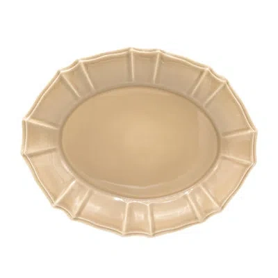 Euro Ceramica Chloe Oval Platter In Taupe