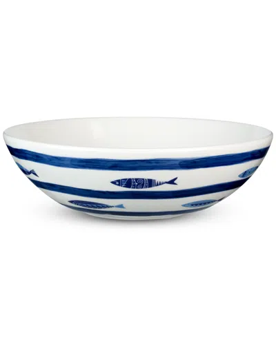 Euro Ceramica Costa Azul Sea Fish Serving Bowl In Multi