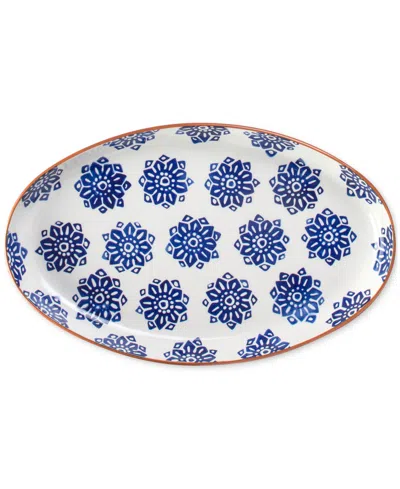 Euro Ceramica Costa Azul Tile Oval Platter