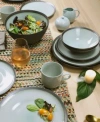 Euro Ceramica Diana Dinnerware Collection In Green
