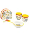 Euro Ceramica Duomo Table Accessory Set In White