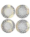 Euro Ceramica Echo 4pc Salad Accent Plate Set
