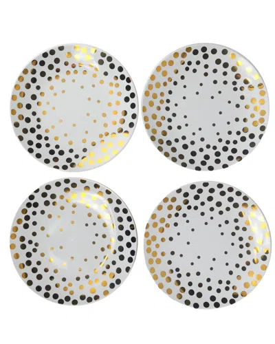 Euro Ceramica Echo 4pc Salad Accent Plate Set