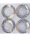 Euro Ceramica Echo 4 Piece Salad Accent Plate Set In Echo