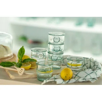 Euro Ceramica Euro Essential 6 Piece 10 oz Stackable Recycled Glass Tumblers Set In Clear