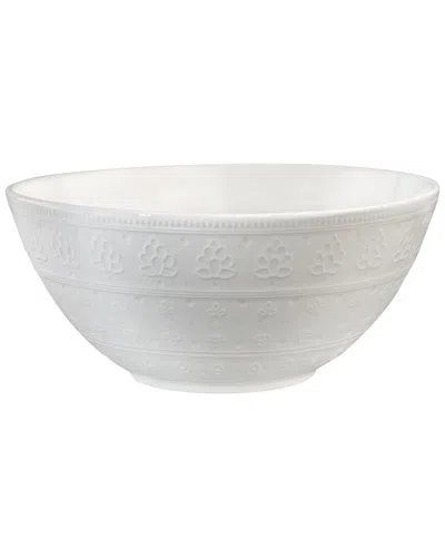 Euro Ceramica Fez White 10in Serving Bowl