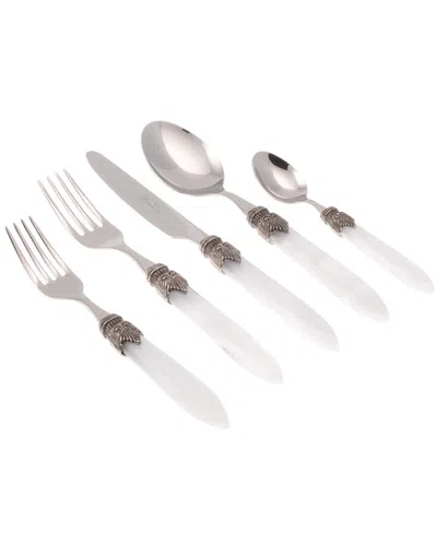 Euro Ceramica Laura 5pc Flatware Set In White