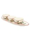 Euro Ceramica Natal 3pc Dipping Bowl Set In Multicolor