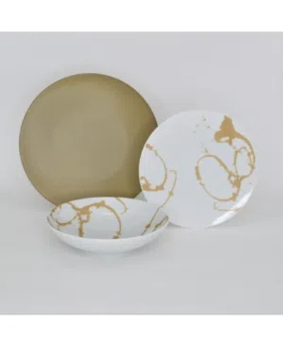 Euro Ceramica Nile 12-pc Dinnerware Set, Service For 4 In Opulent Luxor