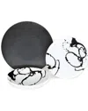 Euro Ceramica Nile 12pc Black Dinnerware Set
