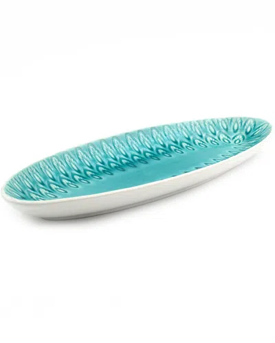 Euro Ceramica Peacock Appetizer Platter