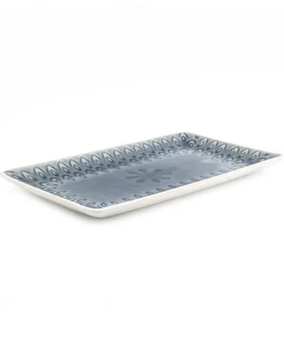 Euro Ceramica Peacock Rectangular Platter