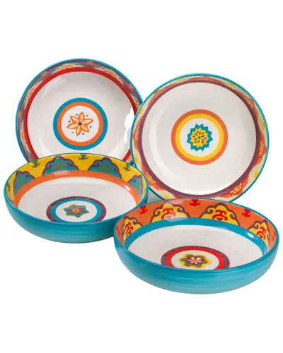 Euro Ceramica Set Of 4 Galicia 40oz Pasta Bowls