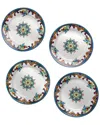 Euro Ceramica Set Of 4 Zanzibar Appetizer Plates