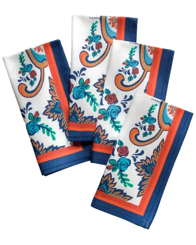 Euro Ceramica Set Of 4 Zanzibar Napkins In Multi