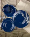 Euro Ceramica Fez Dinnerware Set, 16 Piece In Blue