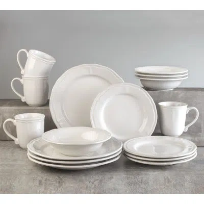 Euro Ceramica Siena 16pcs Dinnerware Set In White