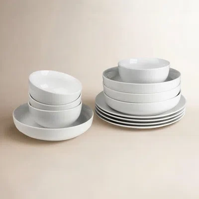 Euro Ceramica White Essential 12 Piece Dinnerware Set