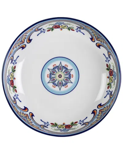 Euro Ceramica Zanzibar 4pc Stoneware Pasta Bowl Set In Multicolor