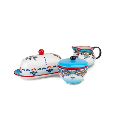 Euro Ceramica Zanzibar Tableware Accessories, Set Of 3