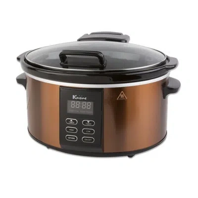 Euro Cuisine 6 Qt. Electric Slow Cooker In Copper