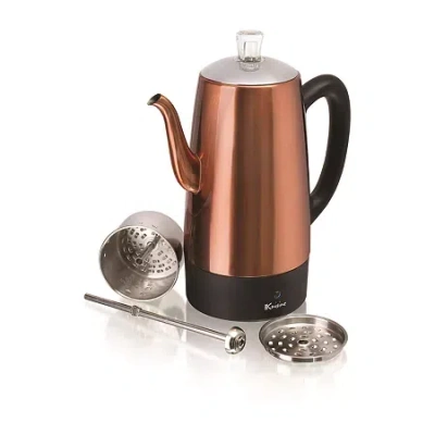 Euro Cuisine Electric Coffee Percolator - 12 Cups In Brown