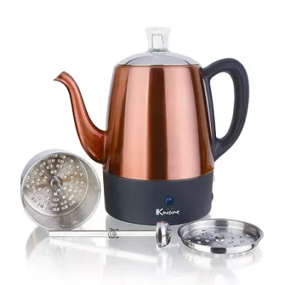 Euro Cuisine Electric Percolator 4 Cup In Brown