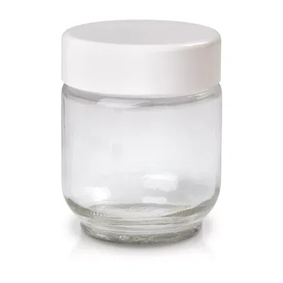 Euro Cuisine Euro-cuisine Set Of 8 Glass Jars + Lids Gy1920 In White