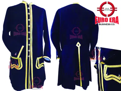 Pre-owned Euro Napoleonic Captain Undress Naval Frock Coat, 18th Century Naval Frock Coat In Blue