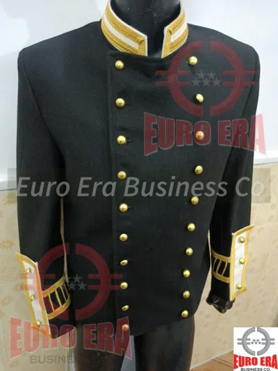 Pre-owned Euro Napoleonic Naval Captains Frock Coat , British Naval Captain Frock Tailcoat In Black