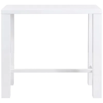 Euro Style Abby 47" Wide Gloss White Bar Table
