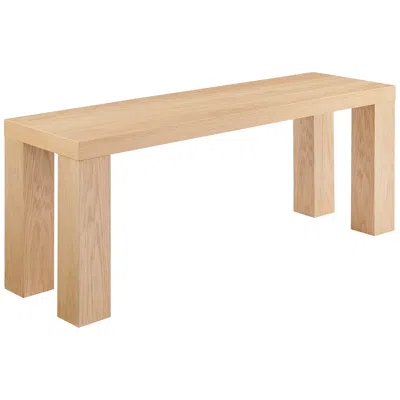 Euro Style Abby 49" Wide Oak Veneer Wood Rectangular Bench