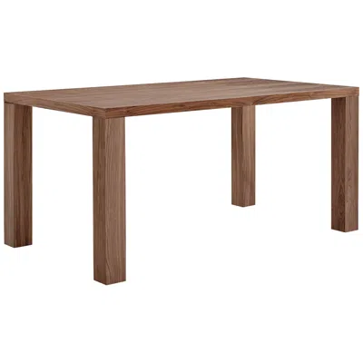 Euro Style Abby 63" Wide Walnut Veneer Wood Rectangular Dining Table