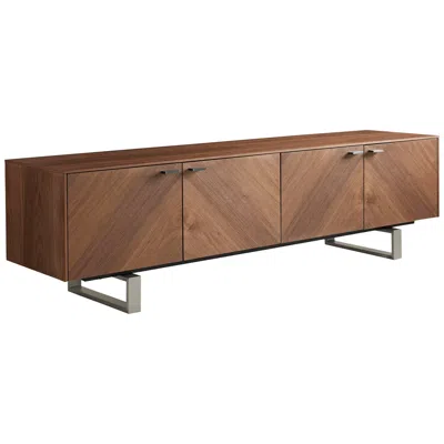 Euro Style Alvarado 70 3/4"w American Walnut Wood 4-door Media Stand