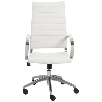 Euro Style Axel High Back Office Chair In White