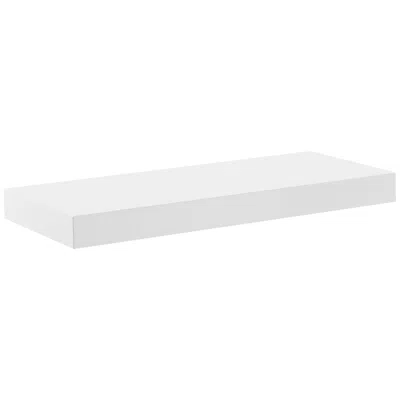 Euro Style Barney 23 1/2" Wide White Lacquer Wood Floating Wall Shelf