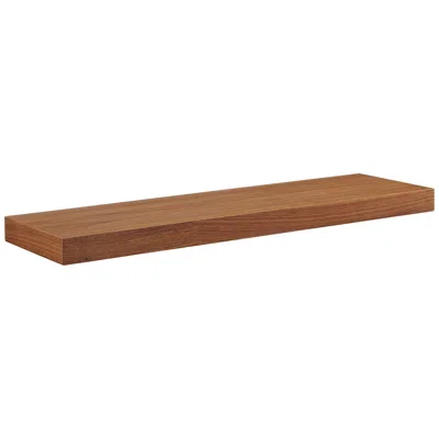 Euro Style Barney 36" Wide American Walnut Veneer Floating Wall Shelf
