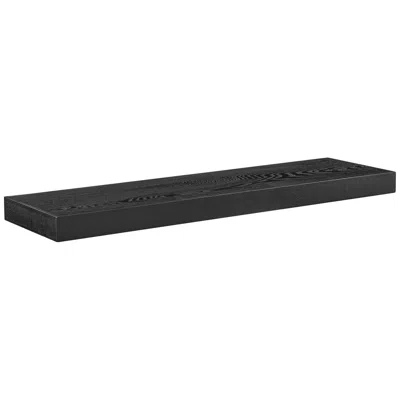 Euro Style Barney 36" Wide Wenge Stained Veneer Floating Wall Shelf