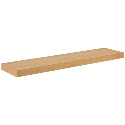 Euro Style Barney 43 1/2" Wide Oak Veneer Wood Floating Wall Shelf