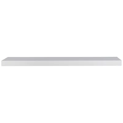 Euro Style Barney 43 1/2" Wide White Lacquer Wood Floating Wall Shelf