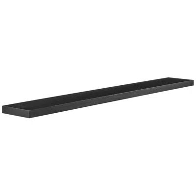 Euro Style Barney 74 3/4"w Black Stained Oak Wood Floating Wall Shelf